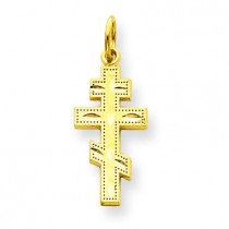 Eastern Orthodox Cross in 14k Yellow Gold