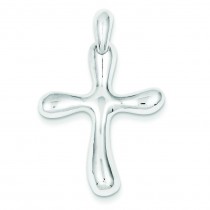 Freeform Cross Pendant in Sterling Silver