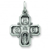 Four Way Medal in Sterling Silver