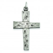 Antiqued Cross Pendant in Sterling Silver