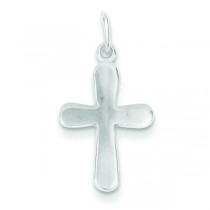 Polished Cross Charm in Sterling Silver