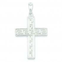 Polished Cross Pendant in Sterling Silver