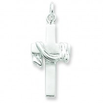 Draped Cross Pendant in Sterling Silver