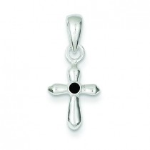 DarRed Swarovski Crystal Cross Charm in Sterling Silver