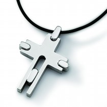 Cross Necklace in Titanium