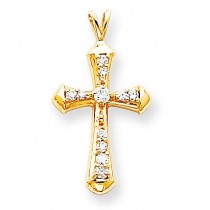 0.339 Ct. Tw. Diamond Cross in 14k Yellow Gold 