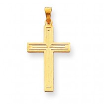 Solid Latin Cross in 14k Yellow Gold