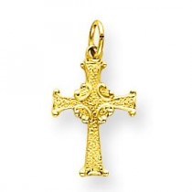 Solid Celtic Cross in 14k Yellow Gold