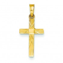Small Hollow Cross in 14k Yellow Gold