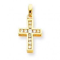 0.15 Ct. Tw. Diamond Latin Cross in 14k Yellow Gold