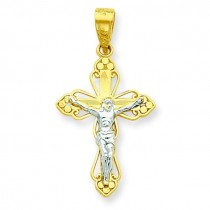 Filigree Crucifix Pendant in 10k Yellow Gold