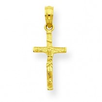 Mini Crucifix in 14k Yellow Gold
