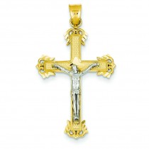 Crucifix Pendant in 14k Two-tone Gold