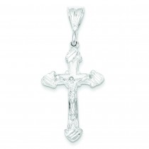 Diamond Cut Crucifix in Sterling Silver
