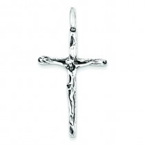 Antiqued Crucifix Charm in Sterling Silver