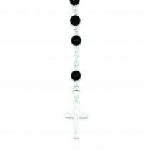 BlacBead Rosary in Sterling Silver