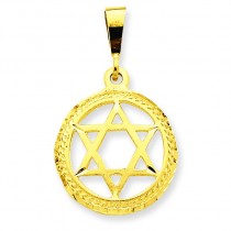 Star Of David Charm in 14k Yellow Gold