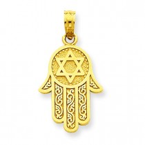 Hand Of God Pendant in 14k Yellow Gold