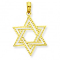 Star Of David Pendant in 14k Yellow Gold