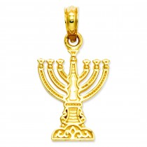 Menorah Pendant in 14k Yellow Gold