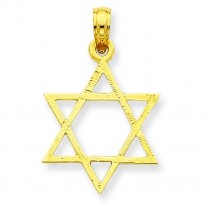 Star Of David Pendant in 14k Yellow Gold
