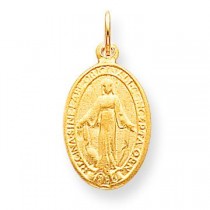 Miraculous Medal in 10k Yellow Gold