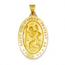 St Christopher Medal in 18k Yellow Gold
