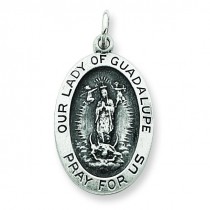 Our Lady of Guadalpue Medal in Sterling Silver