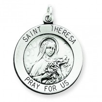 St Theresa Medal in Sterling Silver