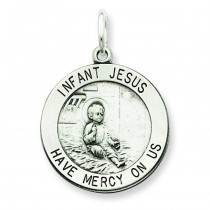 Infant Jesus Medal in Sterling Silver
