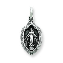 Miraculous Medal in Sterling Silver