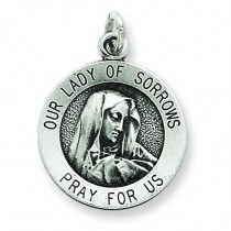 Our Lady of Sorrows Medal in Sterling Silver