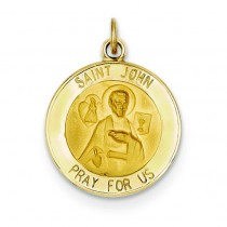 St John Medal in 14k Yellow Gold