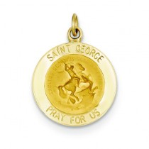 St George Medal in 14k Yellow Gold