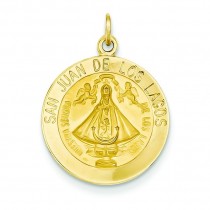 Our Lady Of San Juan Medal in 14k Yellow Gold