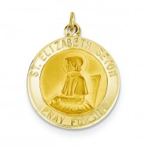 St Elizabeth Seton Medal in 14k Yellow Gold