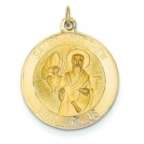 St Matthew Medal in 14k Yellow Gold