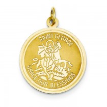 St George Medal in 14k Yellow Gold