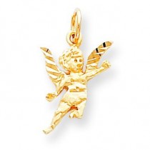 Angel Charm in 10k Yellow Gold