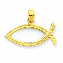 Ichthus Fish Pendant in 14k Yellow Gold