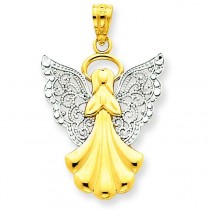 Filigree Angel Pendant in 14k Yellow Gold