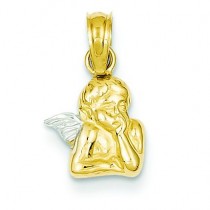 Casted Angel Charm in 14k Two-tone Gold