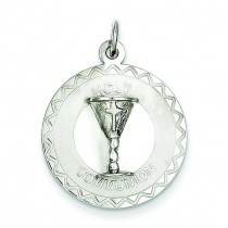 Holy Communion Disc Charm in Sterling Silver