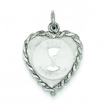 Holy Communion Disc Charm in Sterling Silver