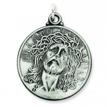 Antiqued Ecce Homo Medal in Sterling Silver