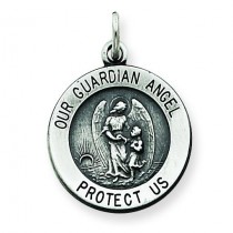 Guardian Angel Medal in Sterling Silver