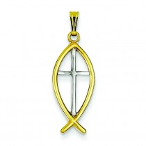 Ichthus Fish Charm in Sterling Silver