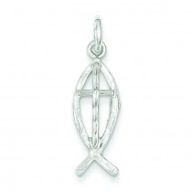 Ichthus Charm in Sterling Silver