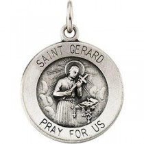 St Gerard Medal 18 Inch Chain in Sterling Silver