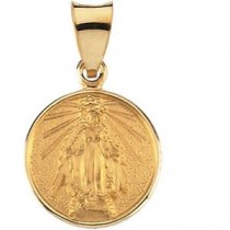 Miraculous Medal in 18k Yellow Gold